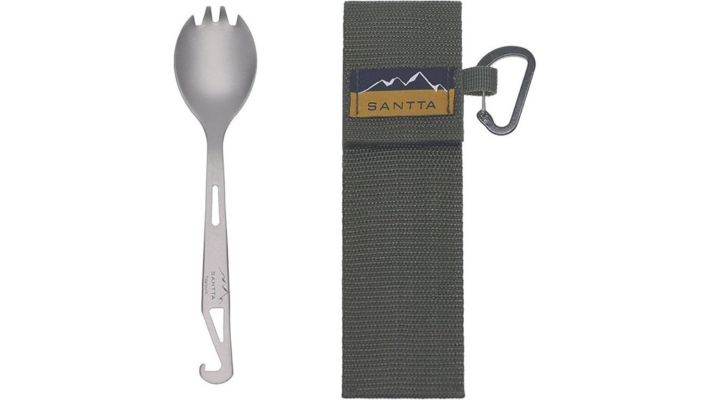 lightweight titanium camping spork