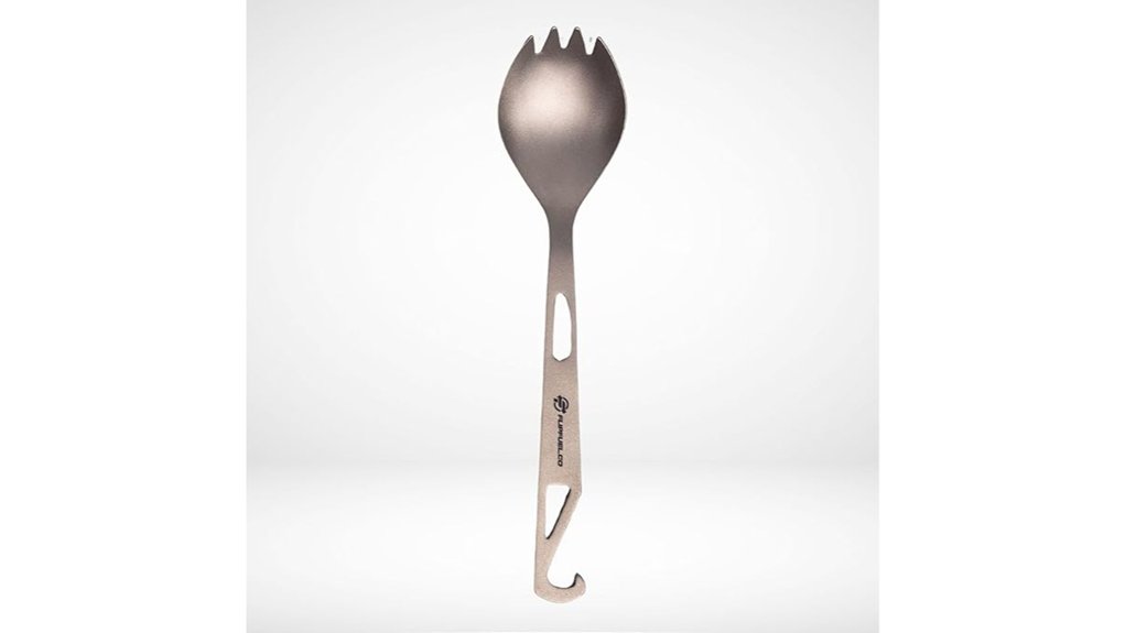 lightweight titanium camping spork