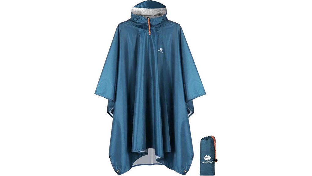 lightweight waterproof hooded poncho