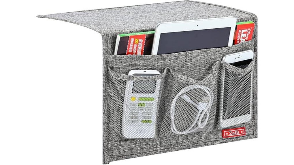 linen bedside caddy organizer