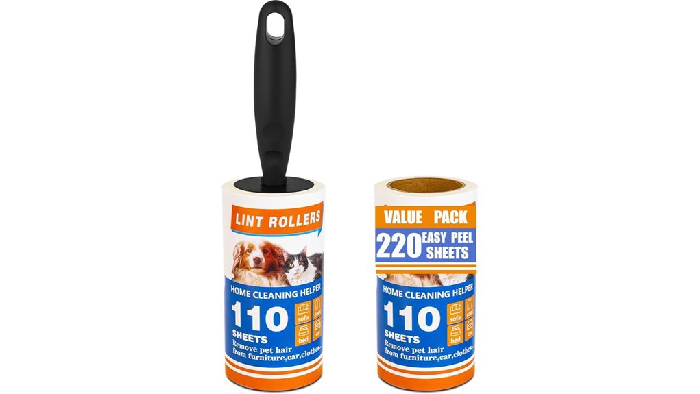 lint roller 220 sheet pet hair remover
