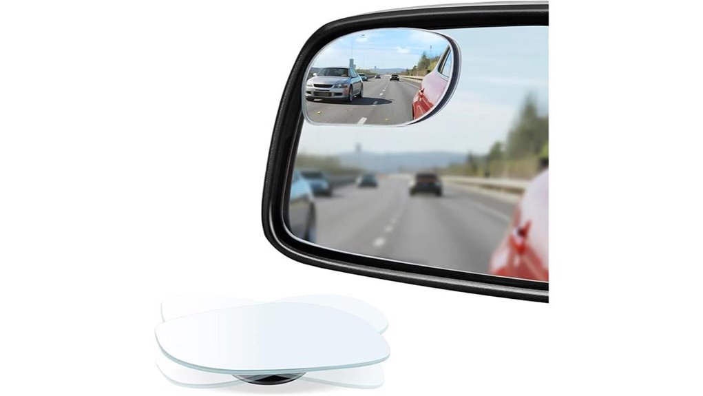 livtee frameless convex blindspot mirrors