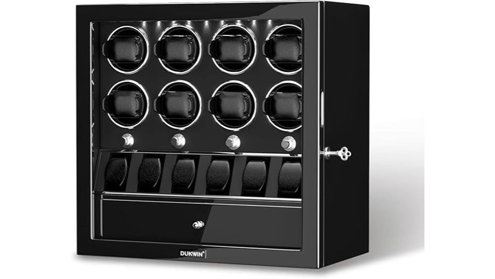 lockable watch winder jewelry storage