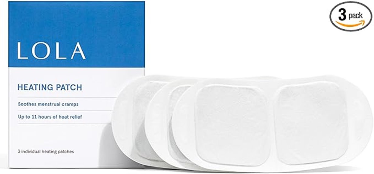 lola disposable menstrual heat patches