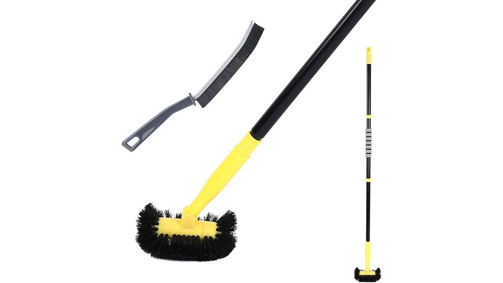 long handled stiff grout brush