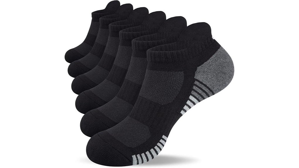low cut cushioned athletic ankle socks