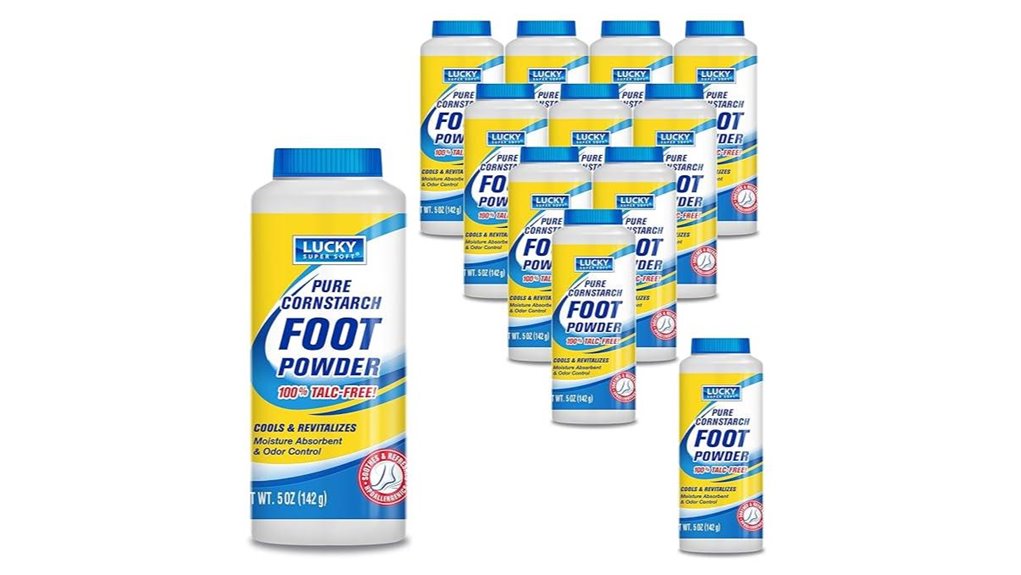 lucky super soft cornstarch foot powder