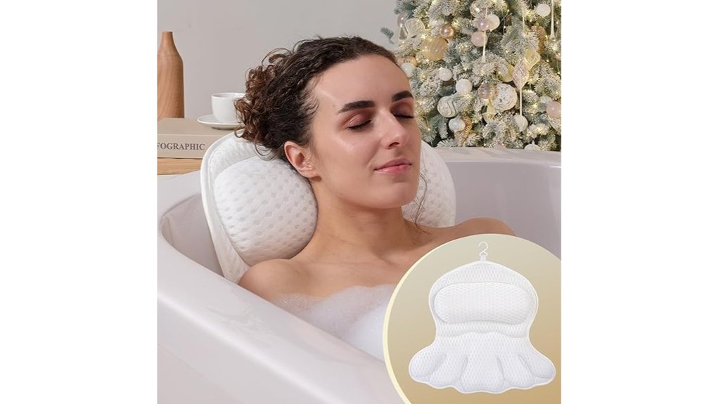luxury 4d mesh bath pillow