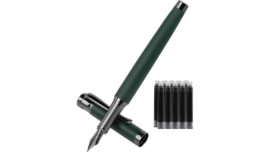 luxury green fountain pen set