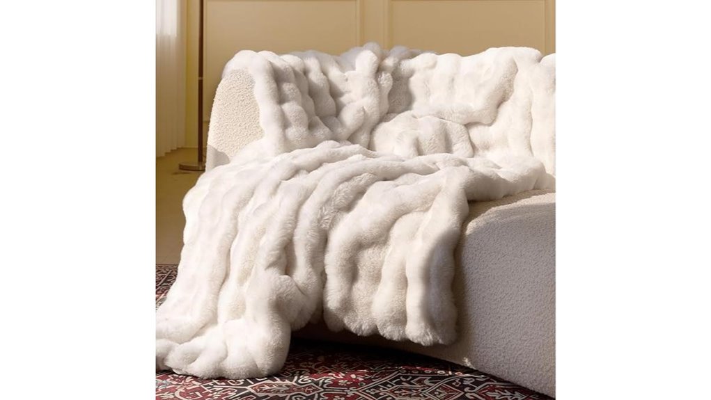 luxury ultra soft faux fur throw