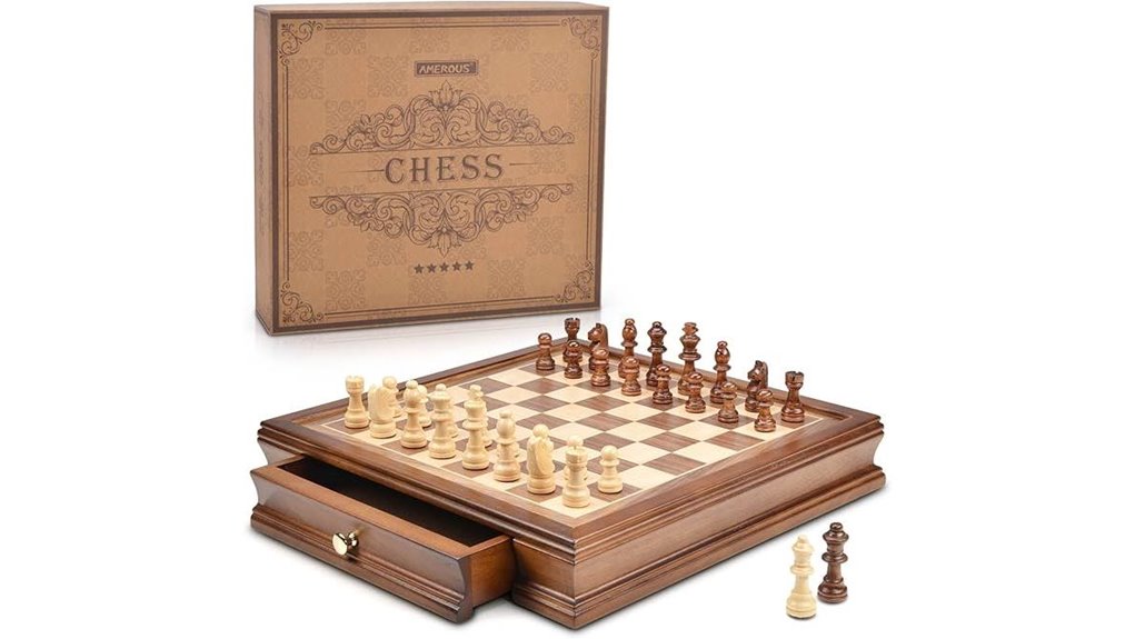 magnetic 12 8 wooden chess set