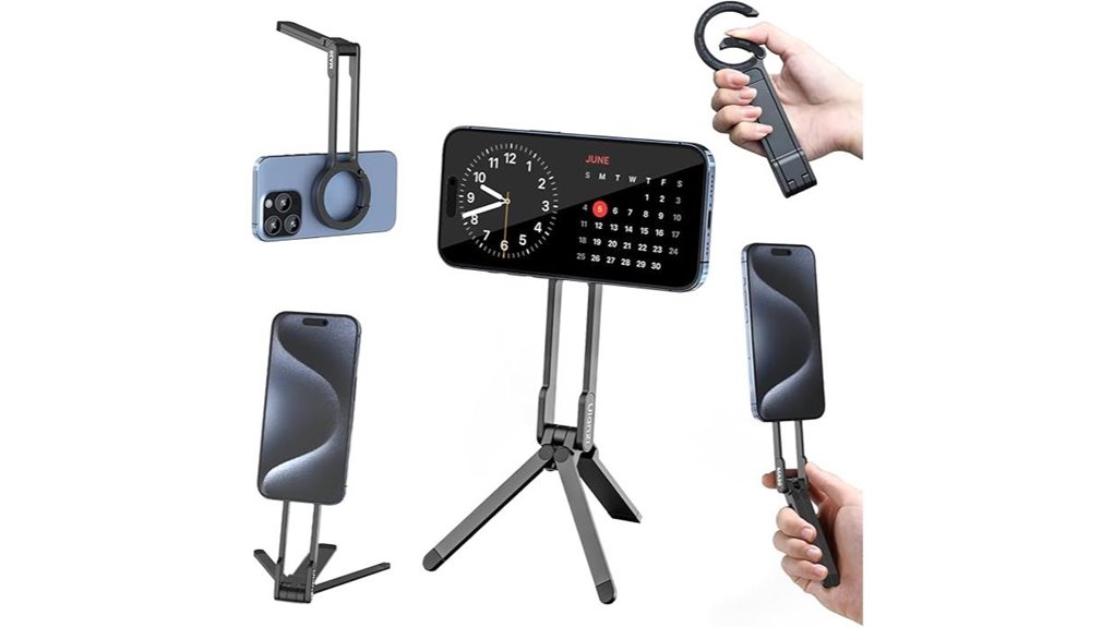 magnetic aluminium pocket phone tripod