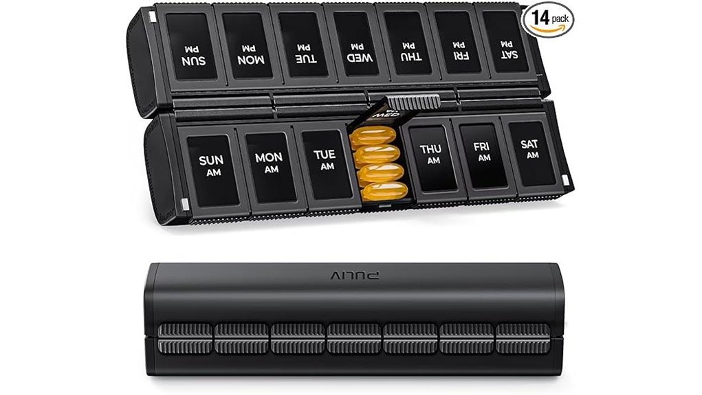 magnetic foldable am pm organizer