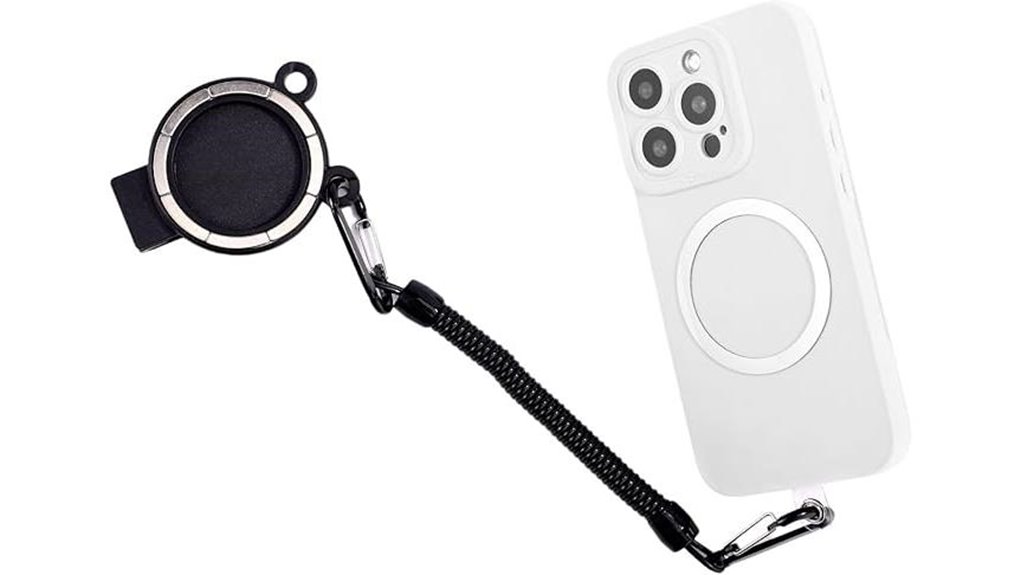 magnetic phone backpack clip strap