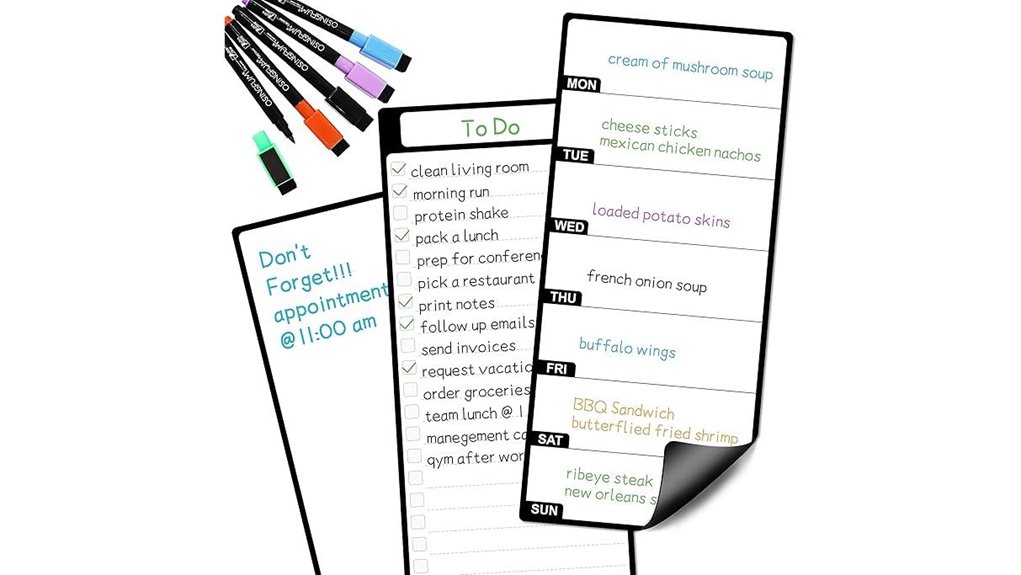 magnetic refrigerator whiteboard set