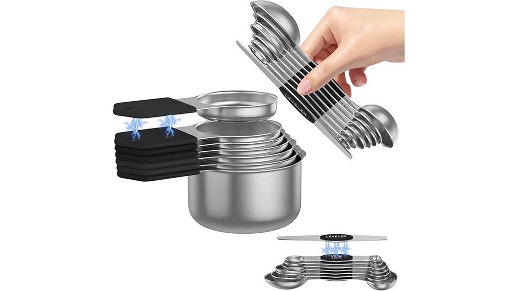 magnetic stainless steel measuring set