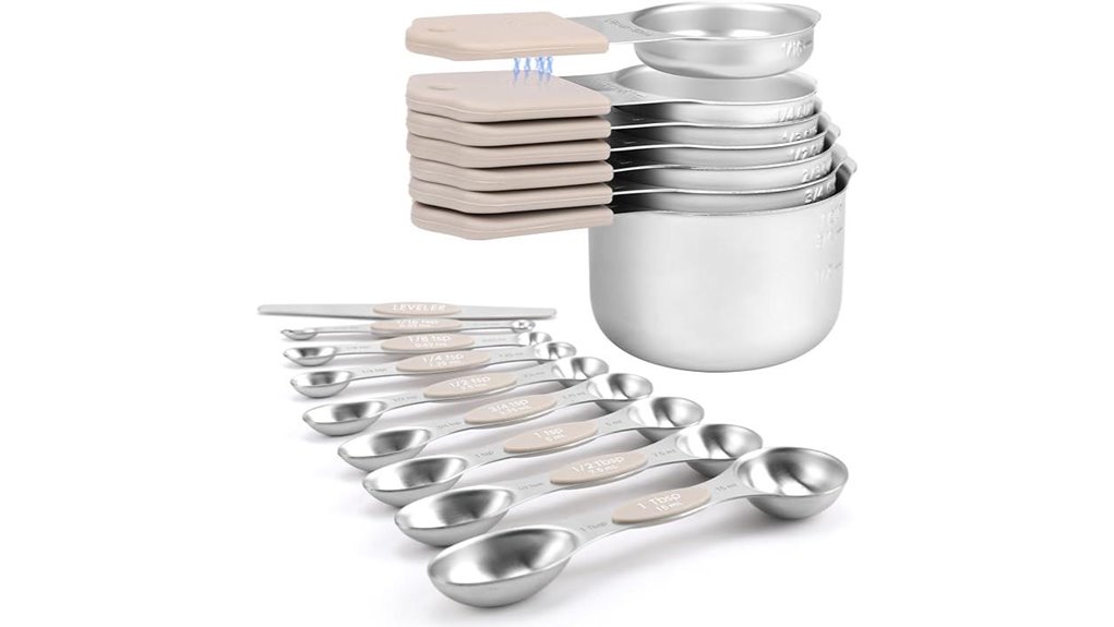 magnetic stainless steel measuring set