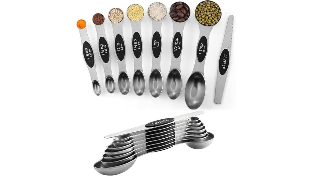 magnetic stainless steel measuring spoons
