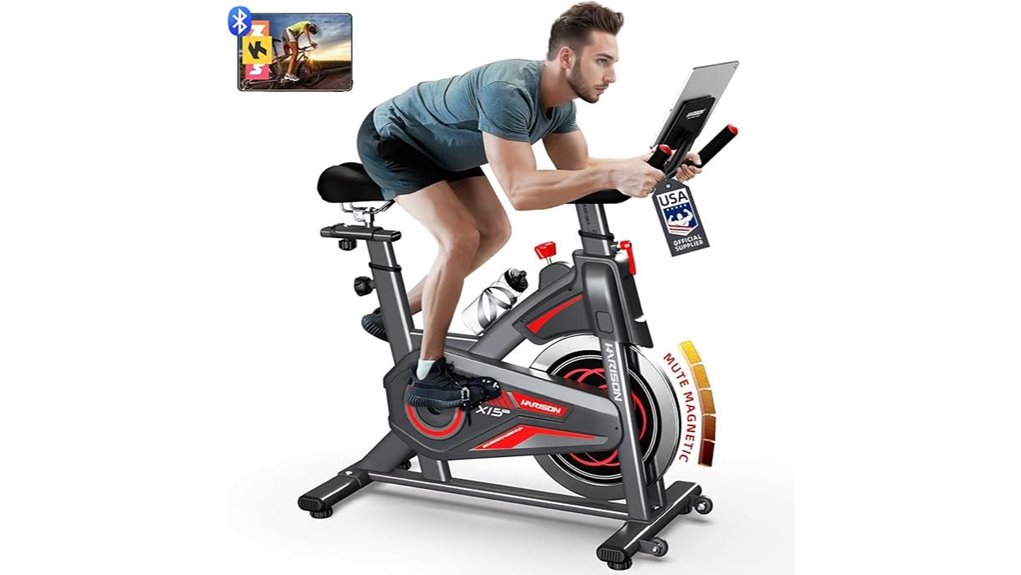 magnetic stationary bike with app