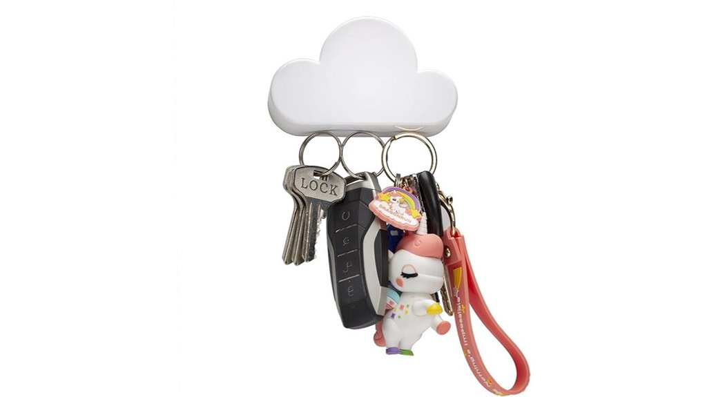 magnetic white cloud keyholder