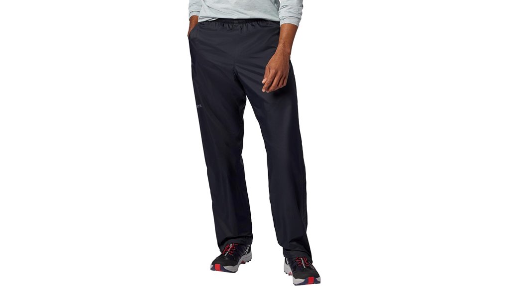 marmot men s black rainpants