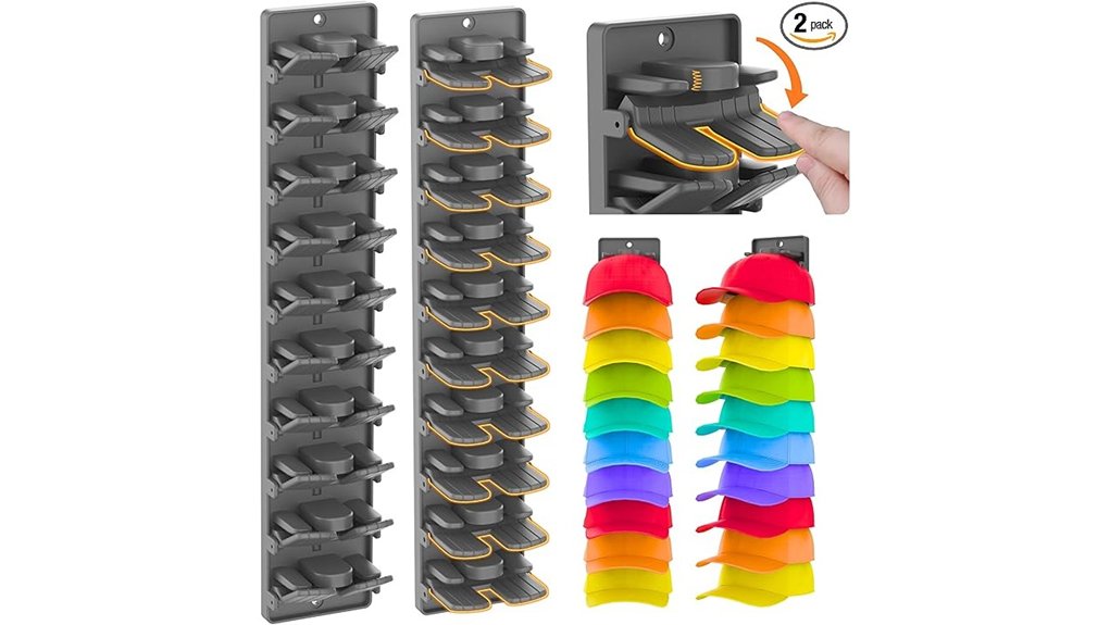 matte black cap organizer