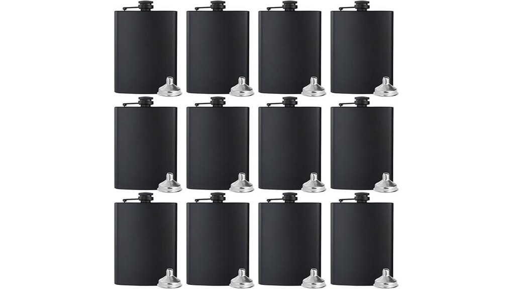 matte black stainless flasks