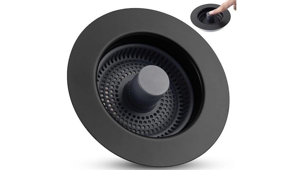matte black universal sink strainer