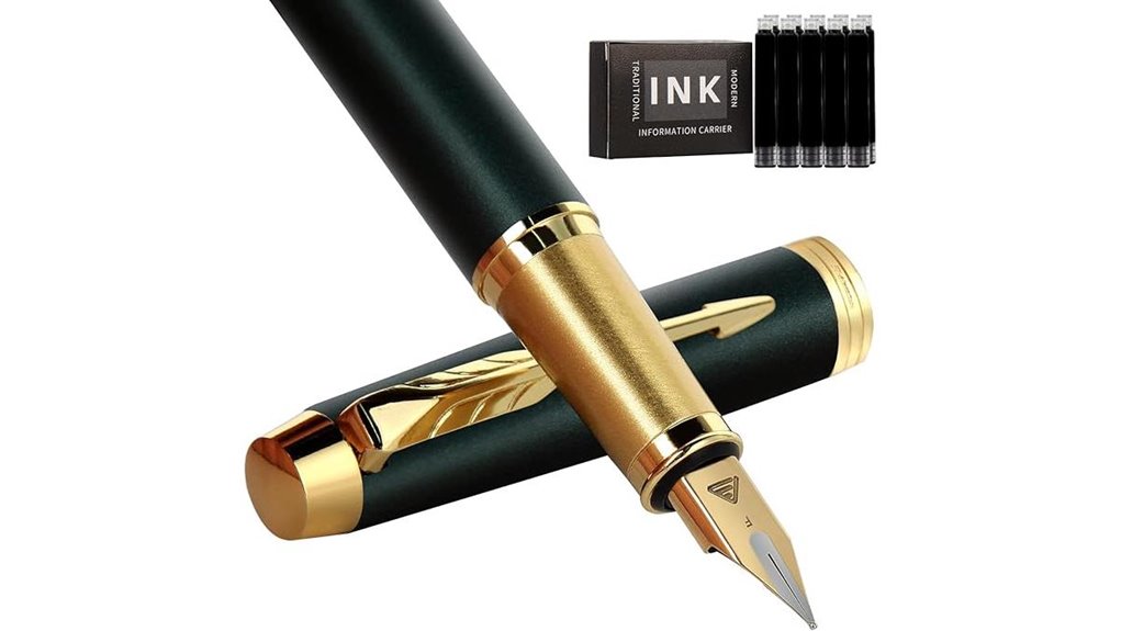 matte green luxury fountain pen