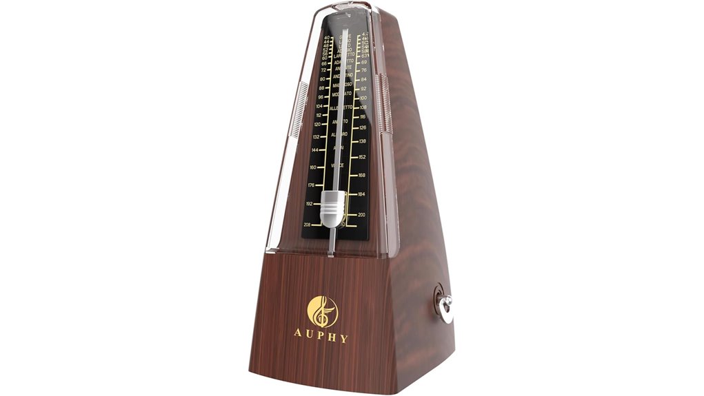 mechanical wood grain metronome bell