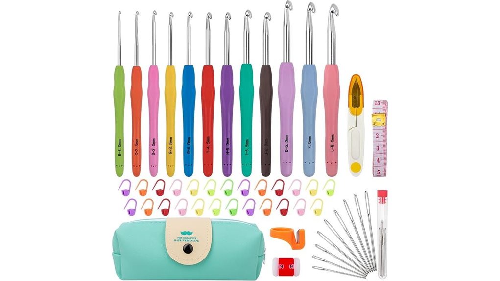mecheer 51 piece crochet hooks