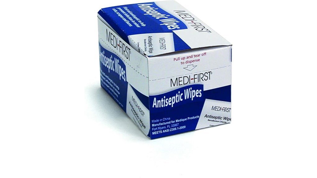 medi first antiseptic towelettes refill pack