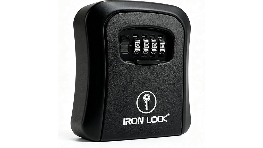 medium black wall mount lockbox