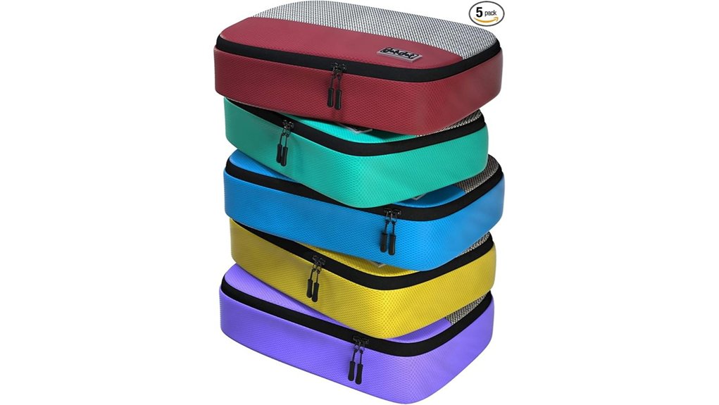 medium five piece lightweight packing cubes
