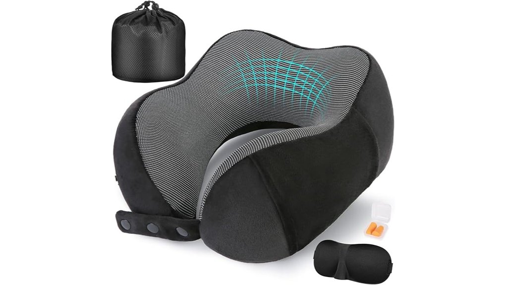 memory foam travel neck pillow