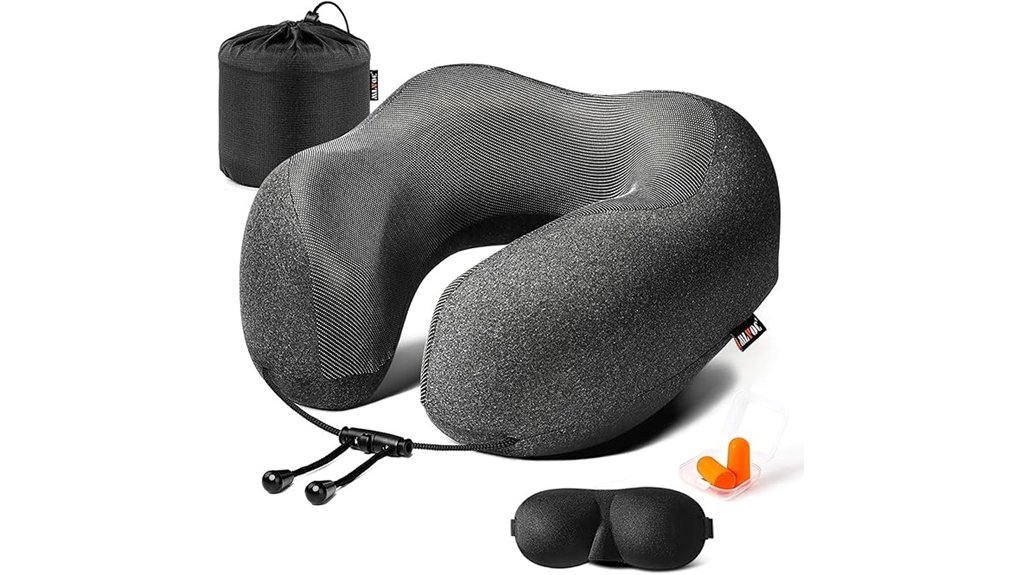memory foam travel neck pillow