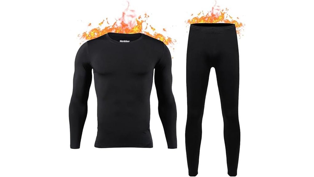 men s fleece lined thermal basewear