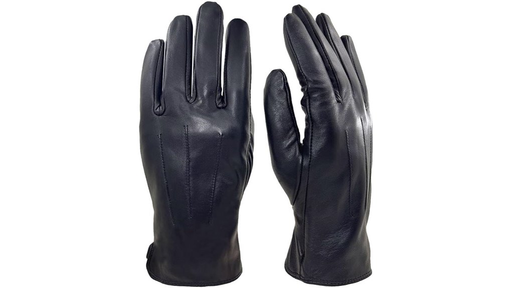 men s lambskin touchscreen cashmere lined gloves