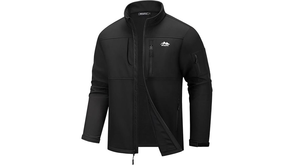 men s lightweight fleece lined waterproof softshell