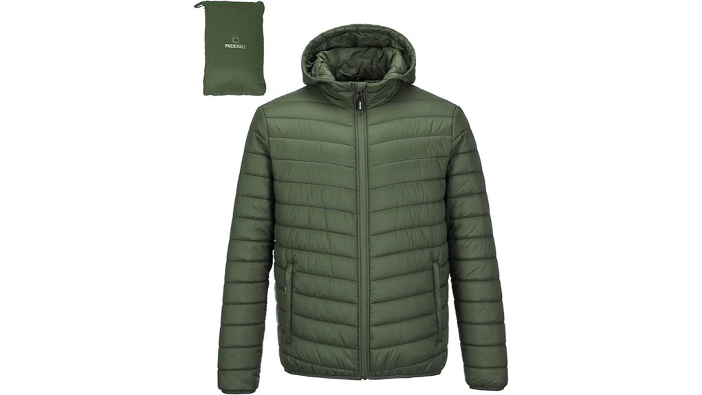 men s lightweight packable insulated puffer