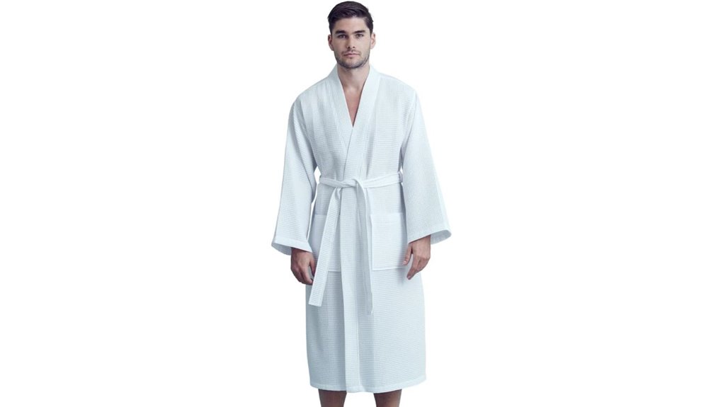 men s lightweight waffle bathrobe