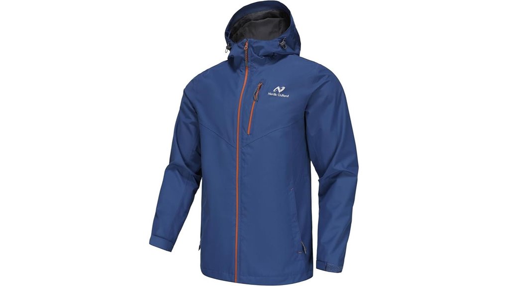 men s lightweight waterproof hooded jacket