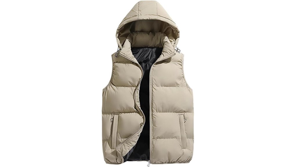 men s quilted hooded vest