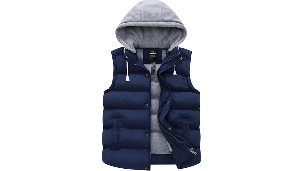 men s thick water resistant puffer vest