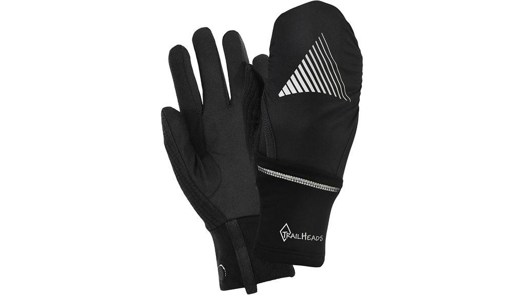 men s waterproof convertible touchscreen running gloves
