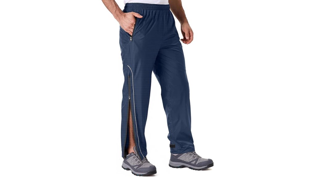men s waterproof full zip rainpants