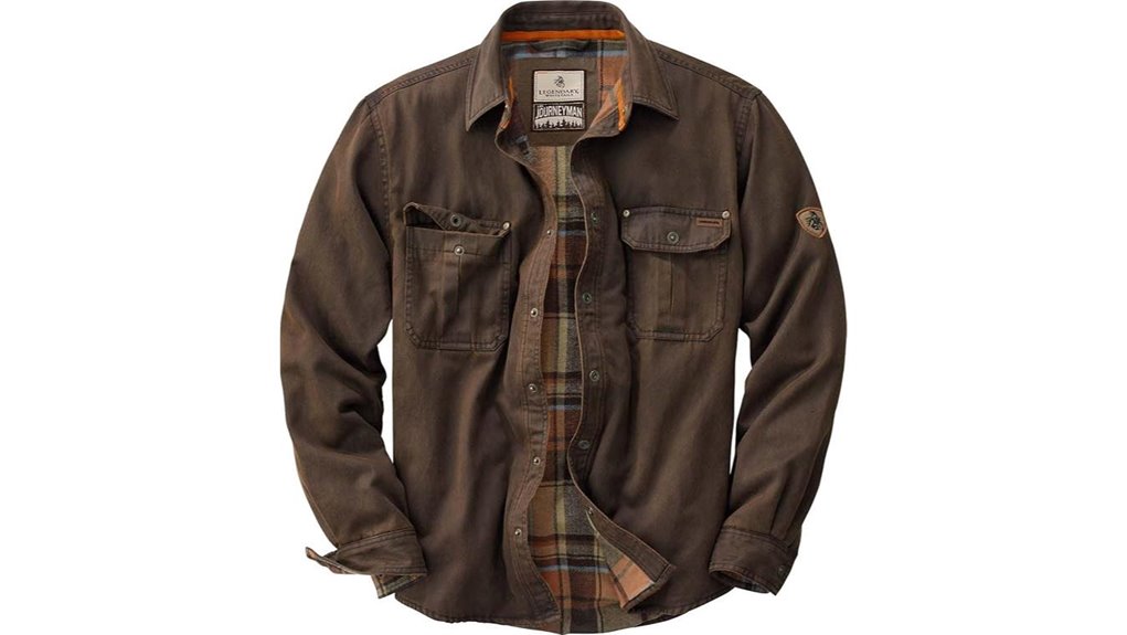 men s waxed cotton flannel lined