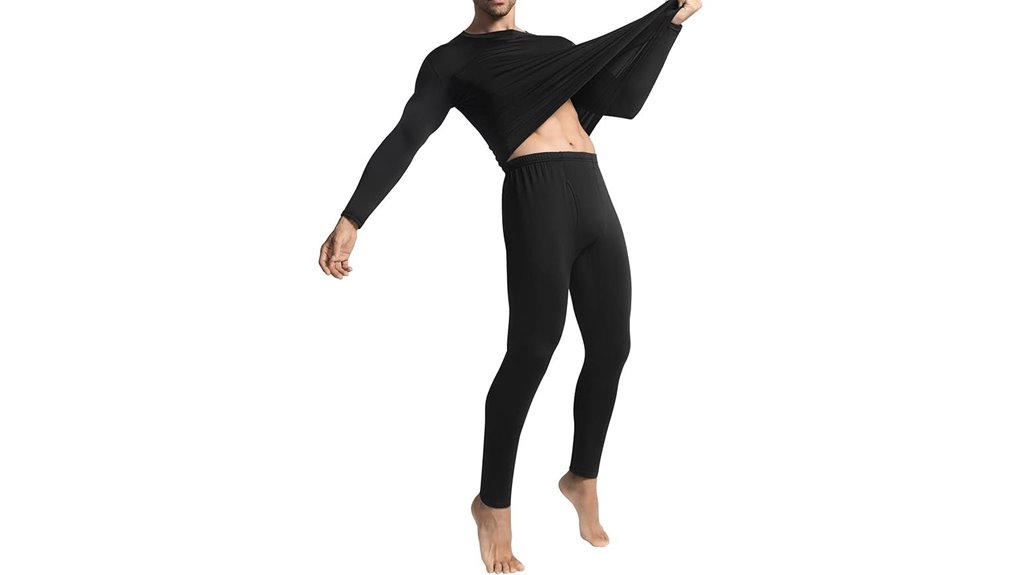 mens fleece lined thermal longjohns