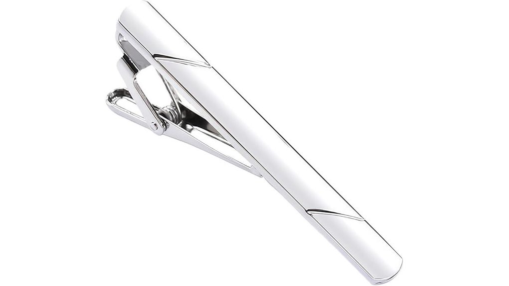 mens stainless steel tie clip gift