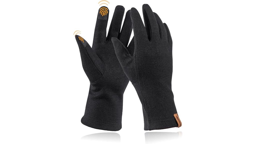 merino touchscreen glove liner